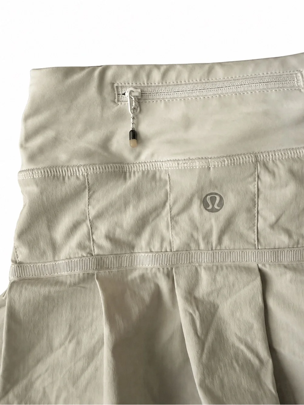 lululemon athletica Cream Tiered Ruffle Mini Skirt